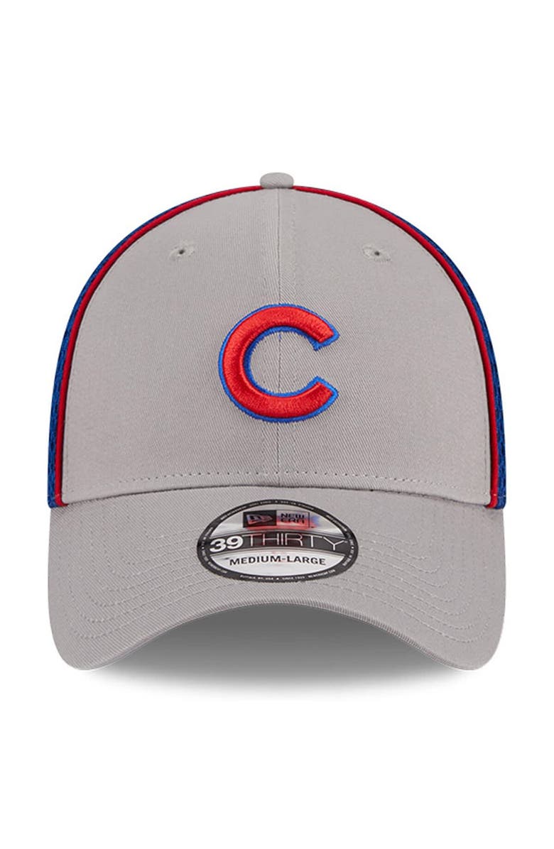 New Era Men's New Era Gray Chicago Cubs Pipe 39THIRTY Flex Hat, Alternate, color, 