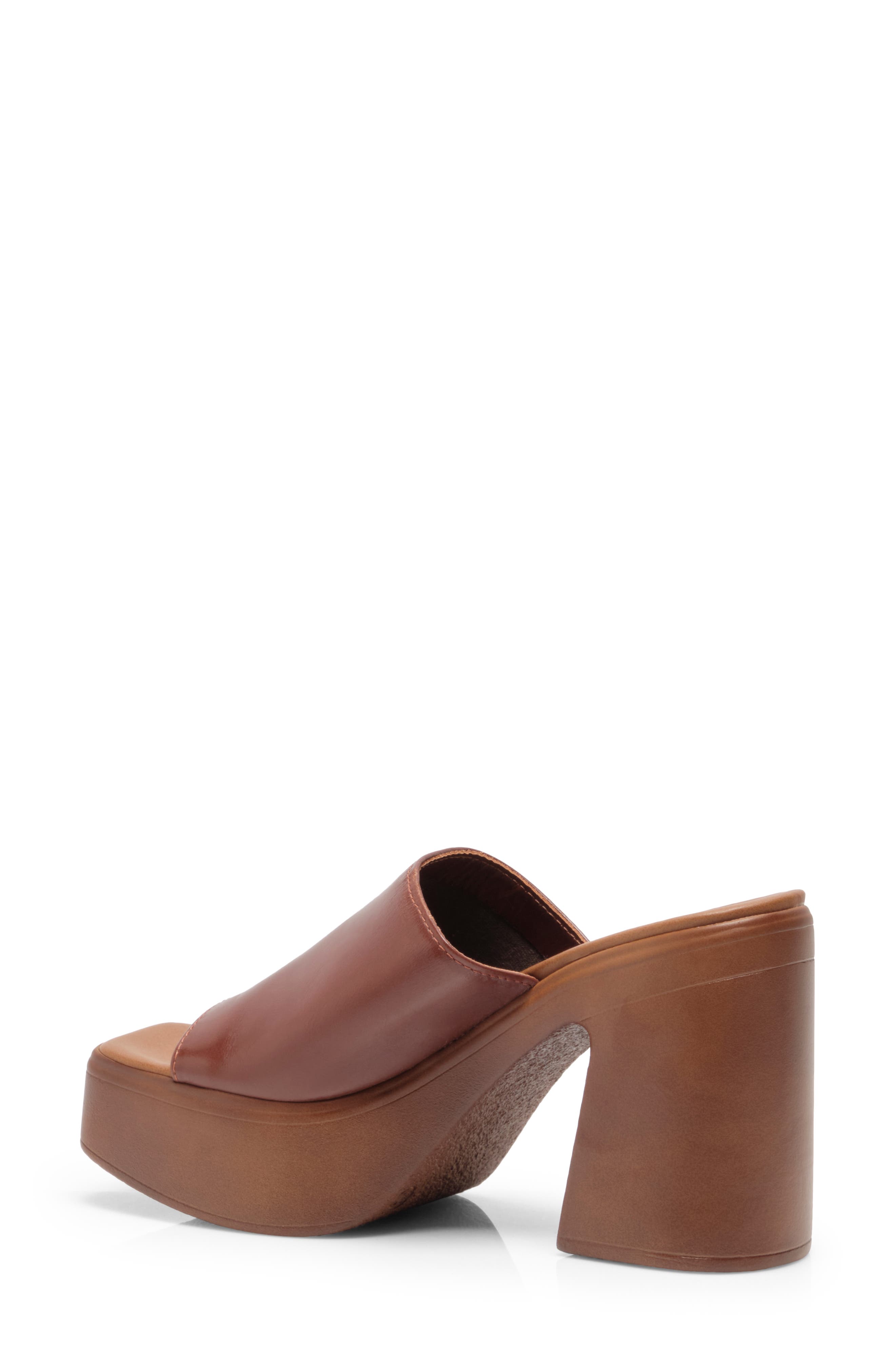 Zoe Platform Slide Sandal, Alternate, color, CHESTNUT