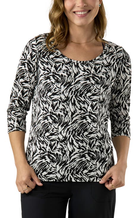 3/4 Sleeve Scoop Neck R&R Tee