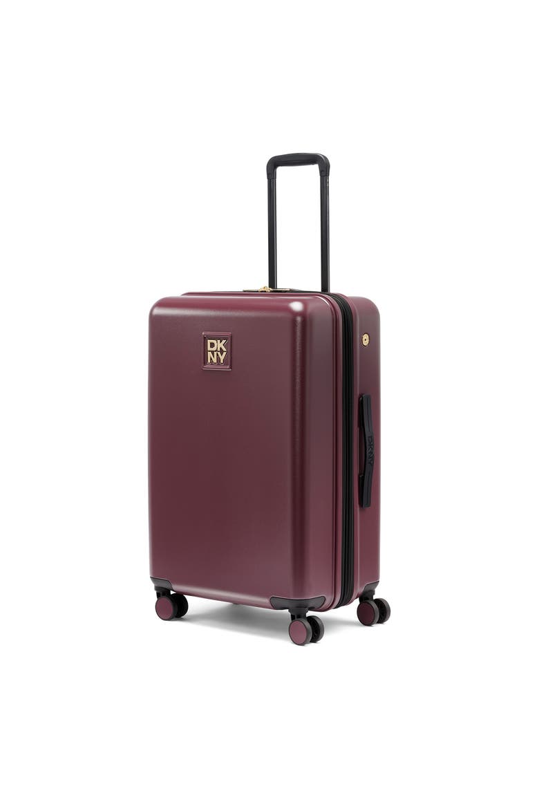 Expandable Hardshell 25" Lightweight Checked Suitcase With Spinner Wheels, Alternate, color, Burgundy