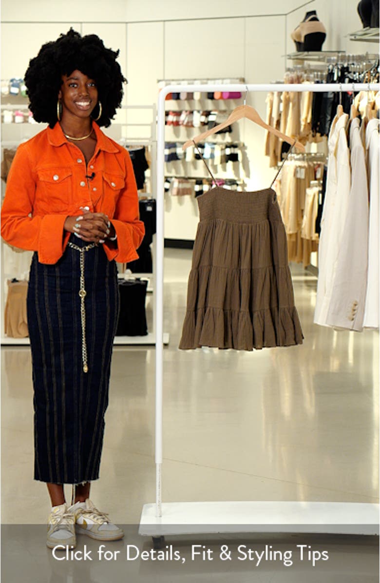 Ivory Tiered Cotton Babydoll Dress, sales video thumbnail