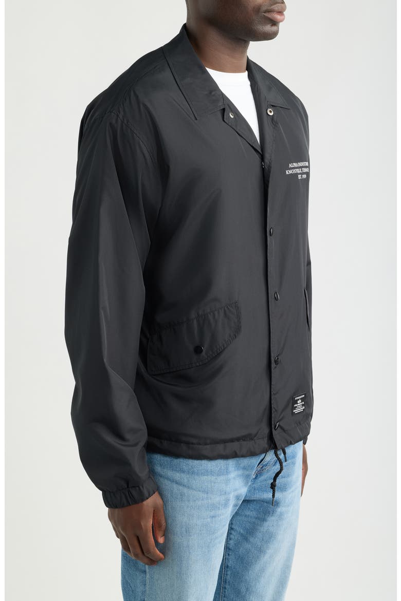 Hamp Relaxed Fit Coaches Jacket, Alternate, color, BLACK