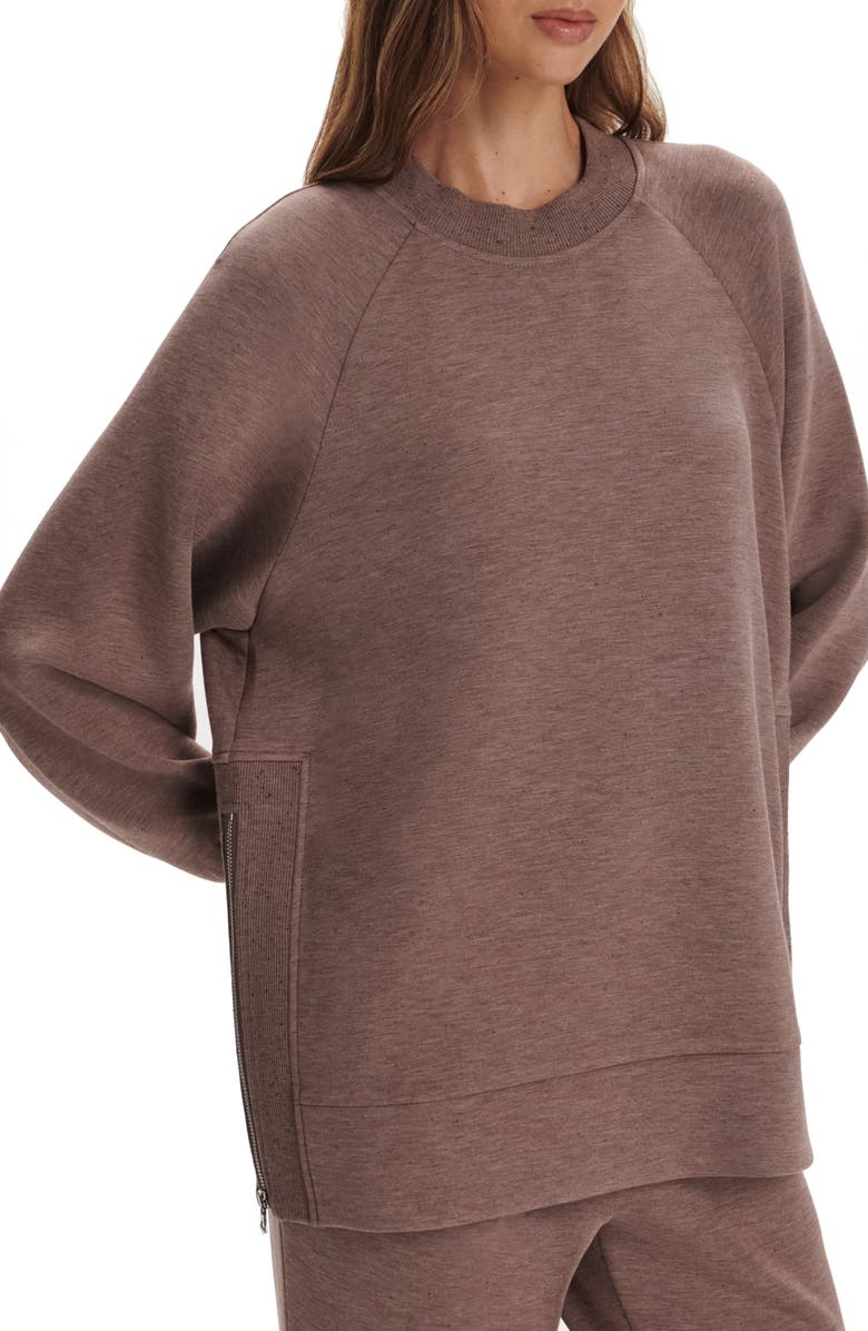 Varley Nicole Oversize Sweatshirt, Alternate, color, Deep Taupe Marl Fleck