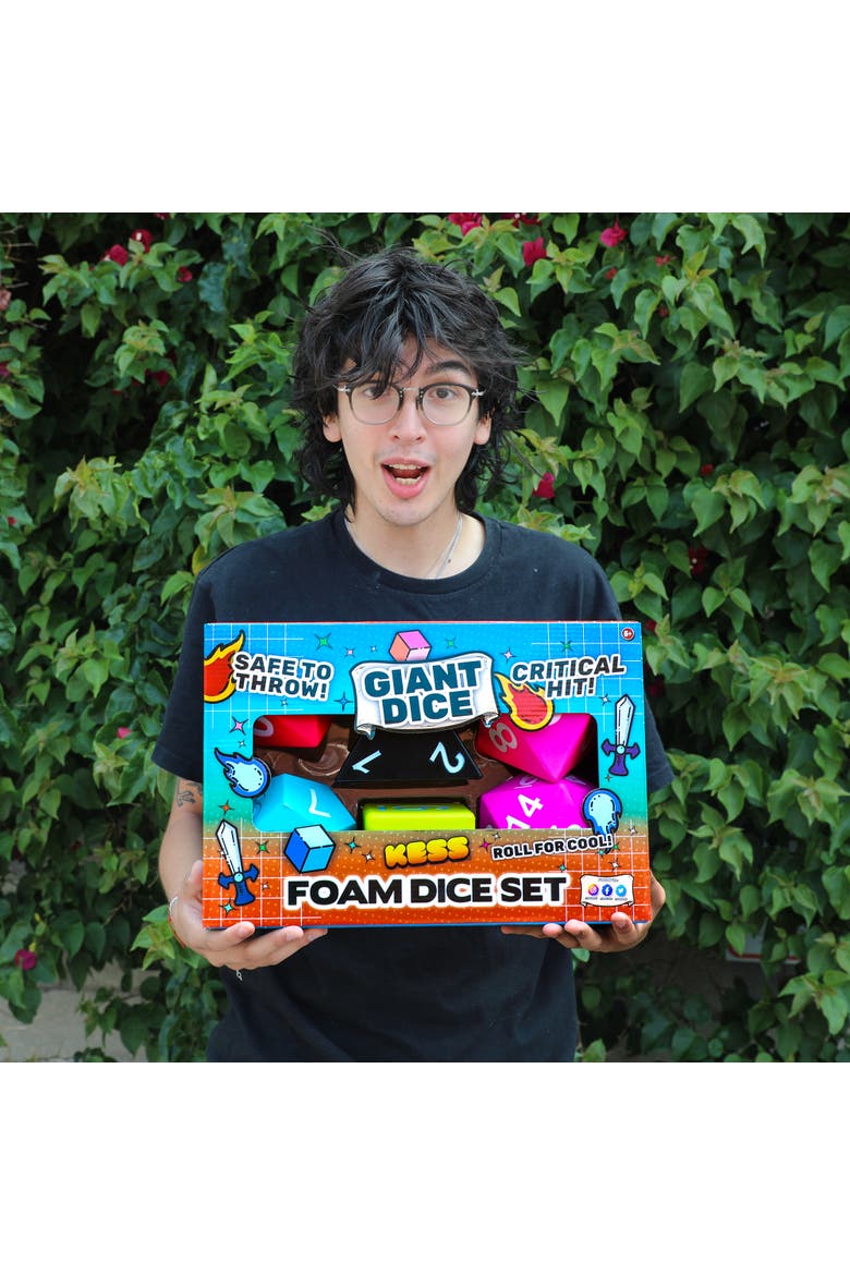 Giant Roleplaying Game Foam 6 Piece Dice Set, Alternate, color, Multicolored