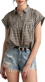 Lucky Brand Plaid Short Sleeve Shirt