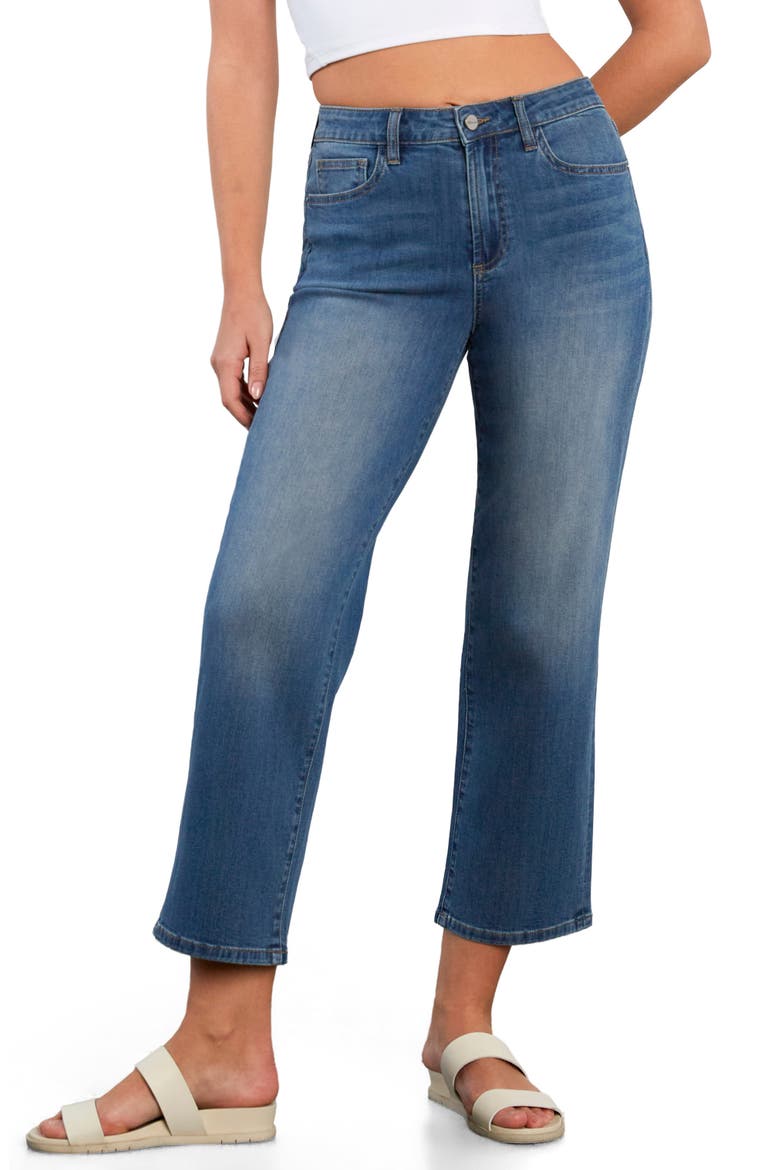Ankle Straight Leg Jeans, Main, color, ATLAS BLUE