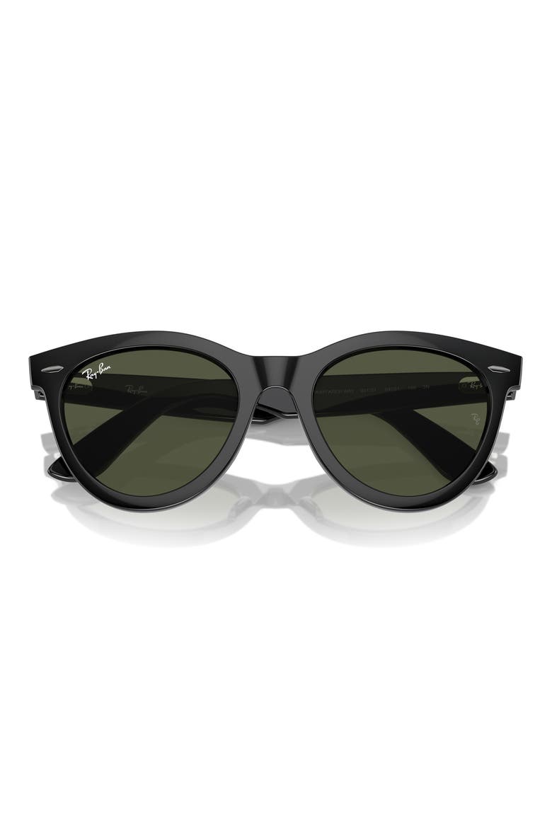 Wayfarer Way 54mm Oval Sunglasses, Alternate, color, BLACK