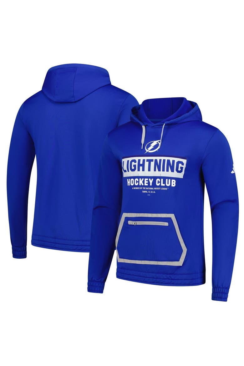 Men's adidas Blue Tampa Bay Lightning Team Pullover Hoodie, Main, color, Blue