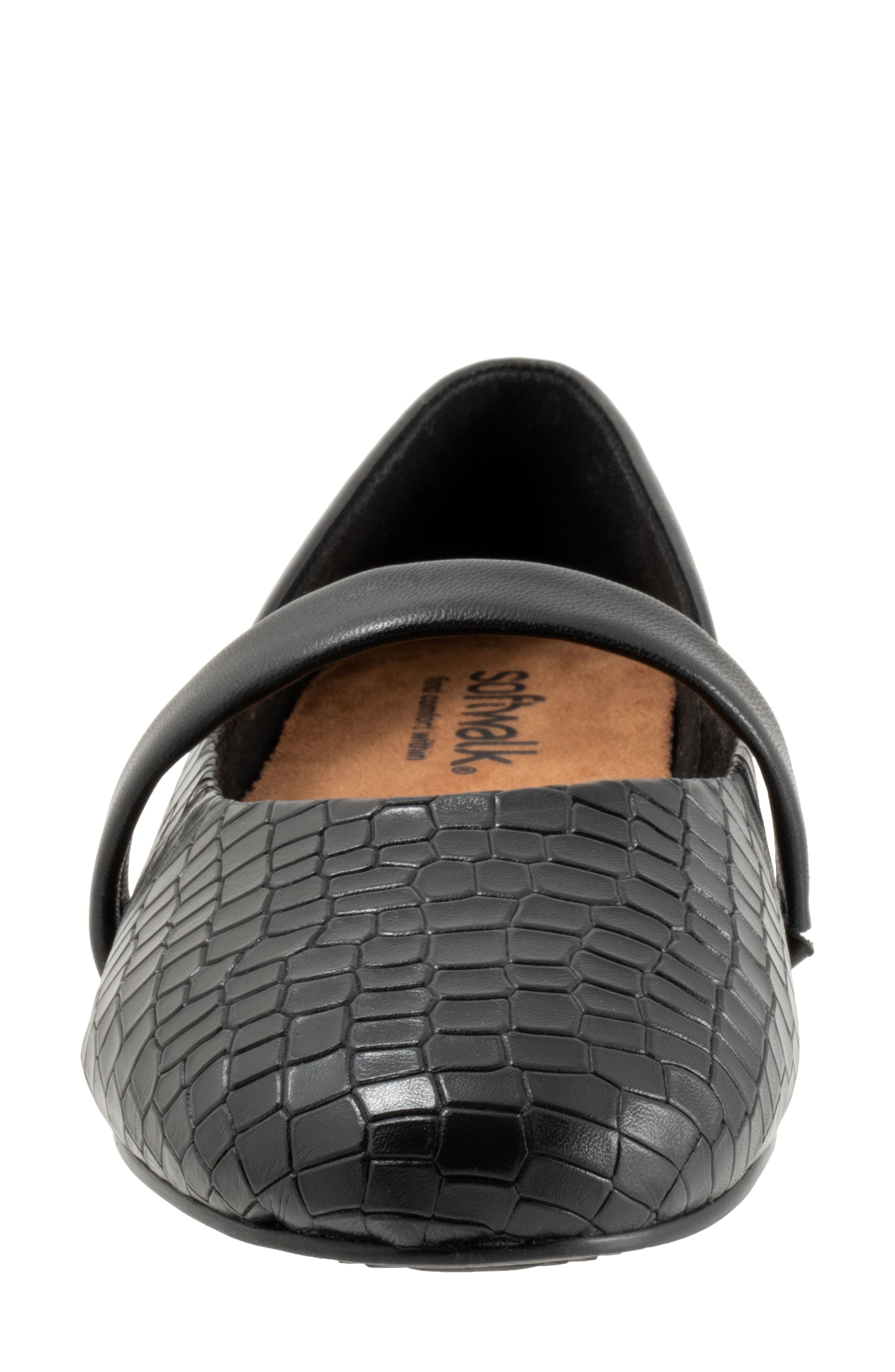 SoftWalk<sup>®</sup> Samara Mary Jane Flat, Alternate, color, Black Croco