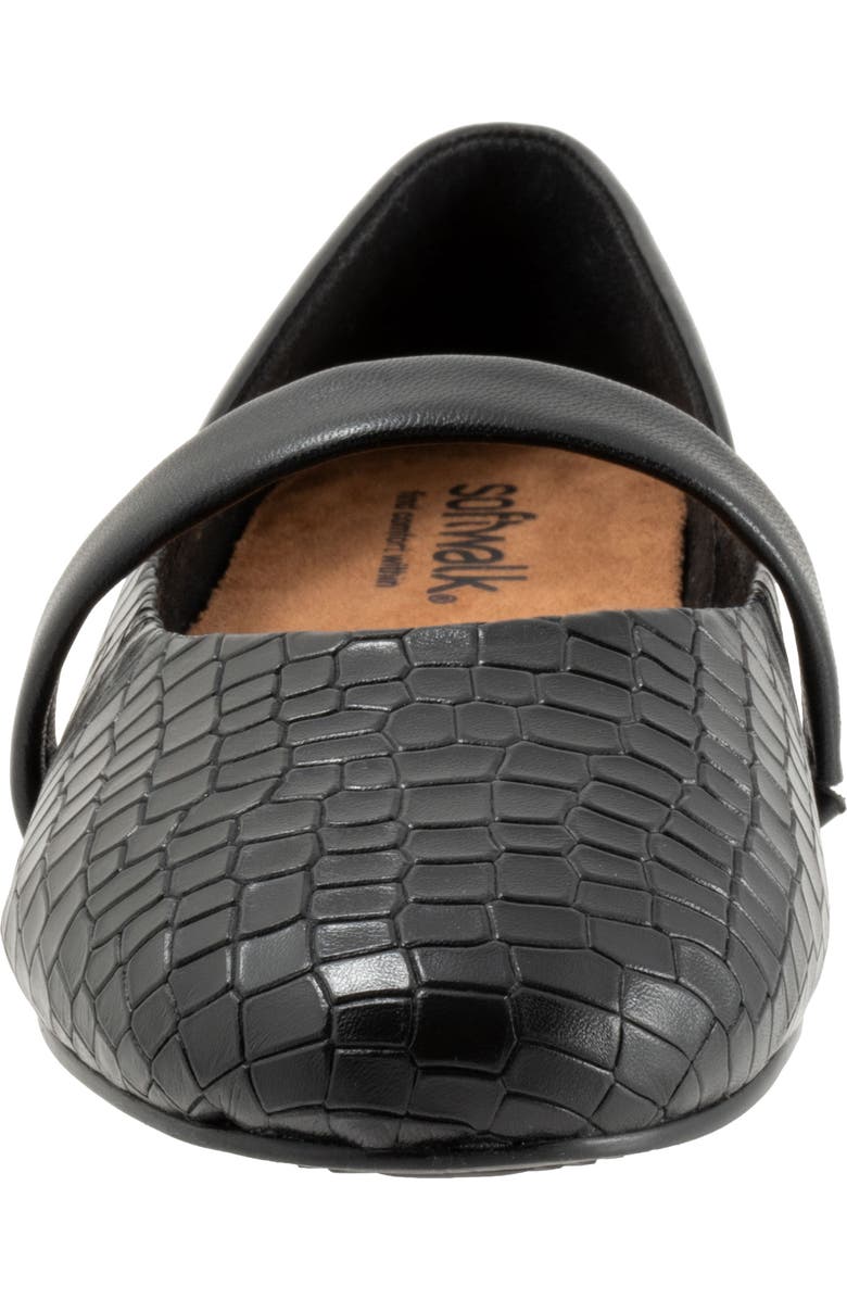 SoftWalk<sup>®</sup> Samara Mary Jane Flat, Alternate, color, Black Croco