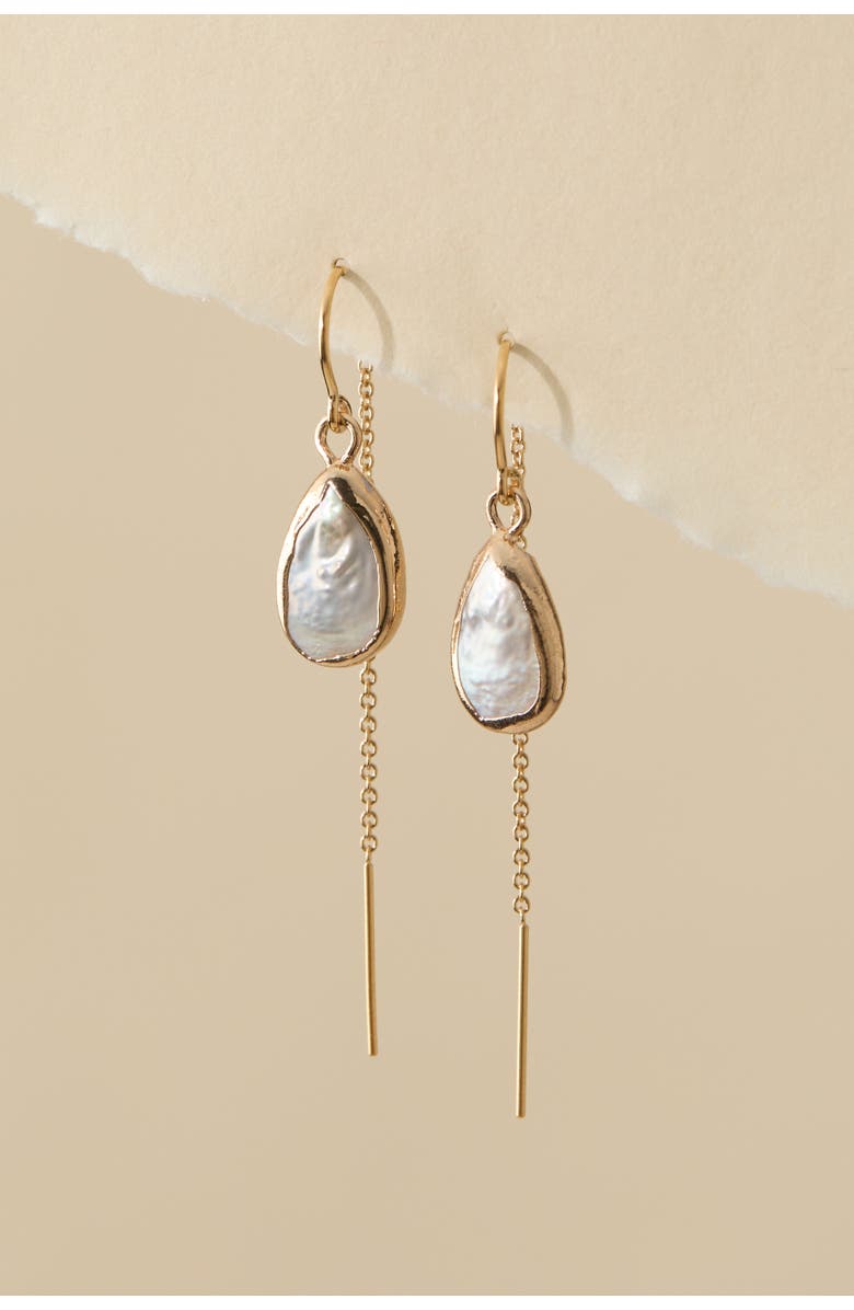 Set & Stones Carrie Baroque Pearl Threaders, Alternate, color, Gold