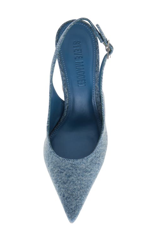 Steve Madden Blare Slingback Pointed Toe Pump In Blue