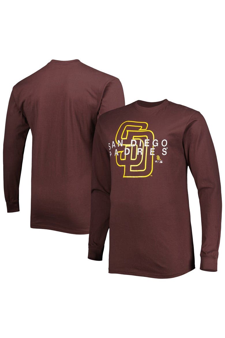 Men's Brown San Diego Padres Big & Tall Long Sleeve T-Shirt, Main, color, Brown