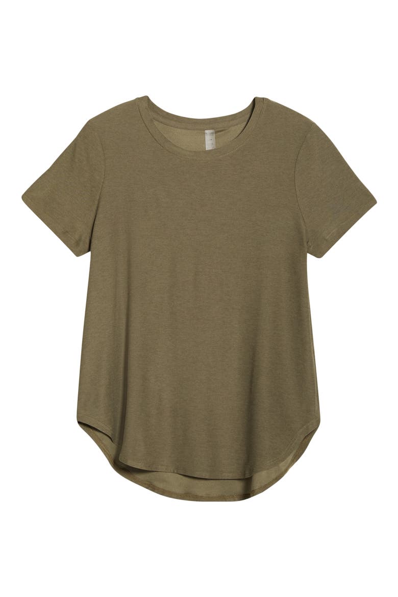 On the Down Low T-Shirt, Alternate, color, BEYOND OLIVE HEATHER