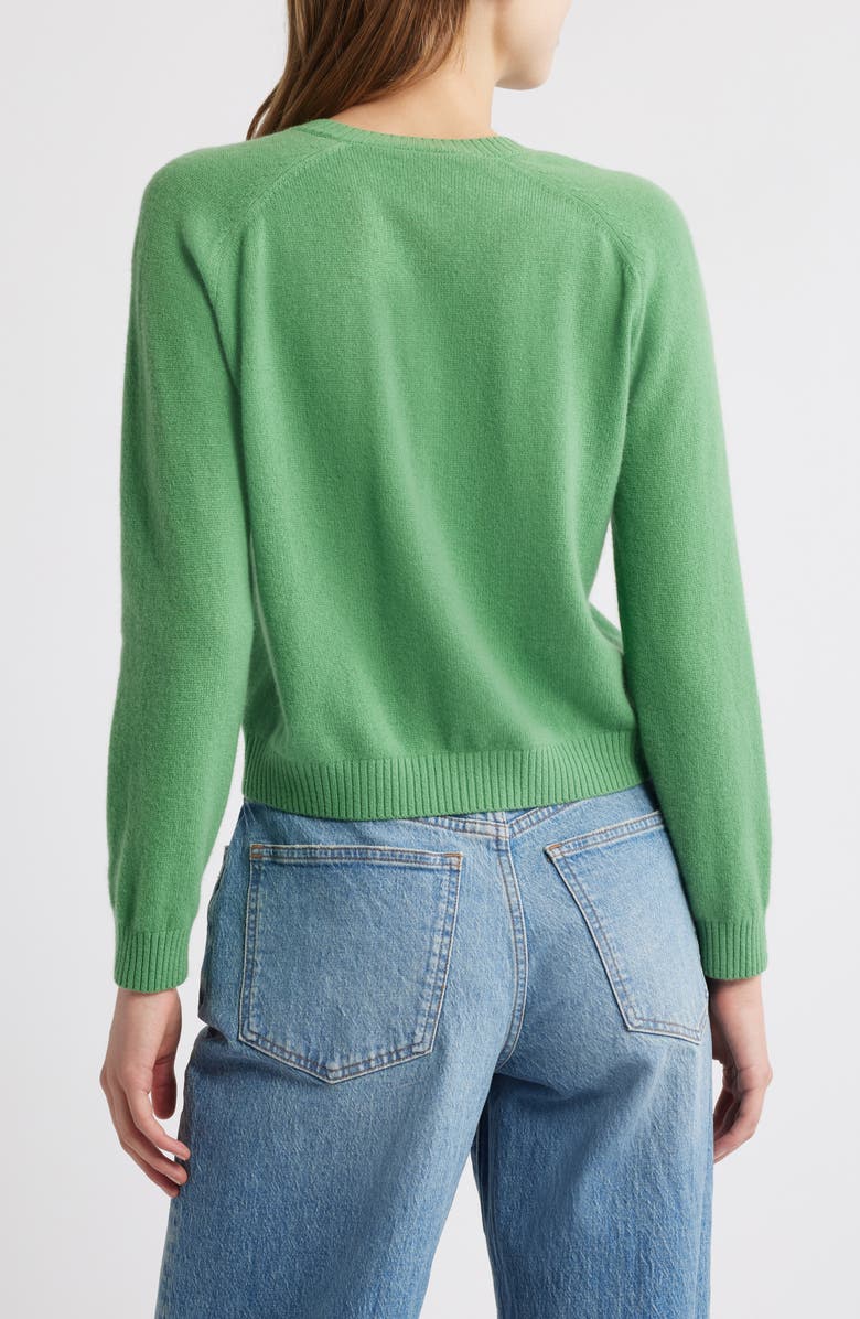 DÔEN Claudine Cashmere Cardigan, Alternate, color, Light Kelly Green