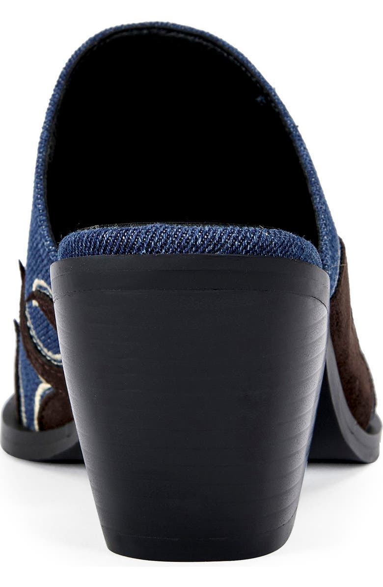 AZALEA WANG Cecily Western Mule, Alternate, color, Blue/ Brown