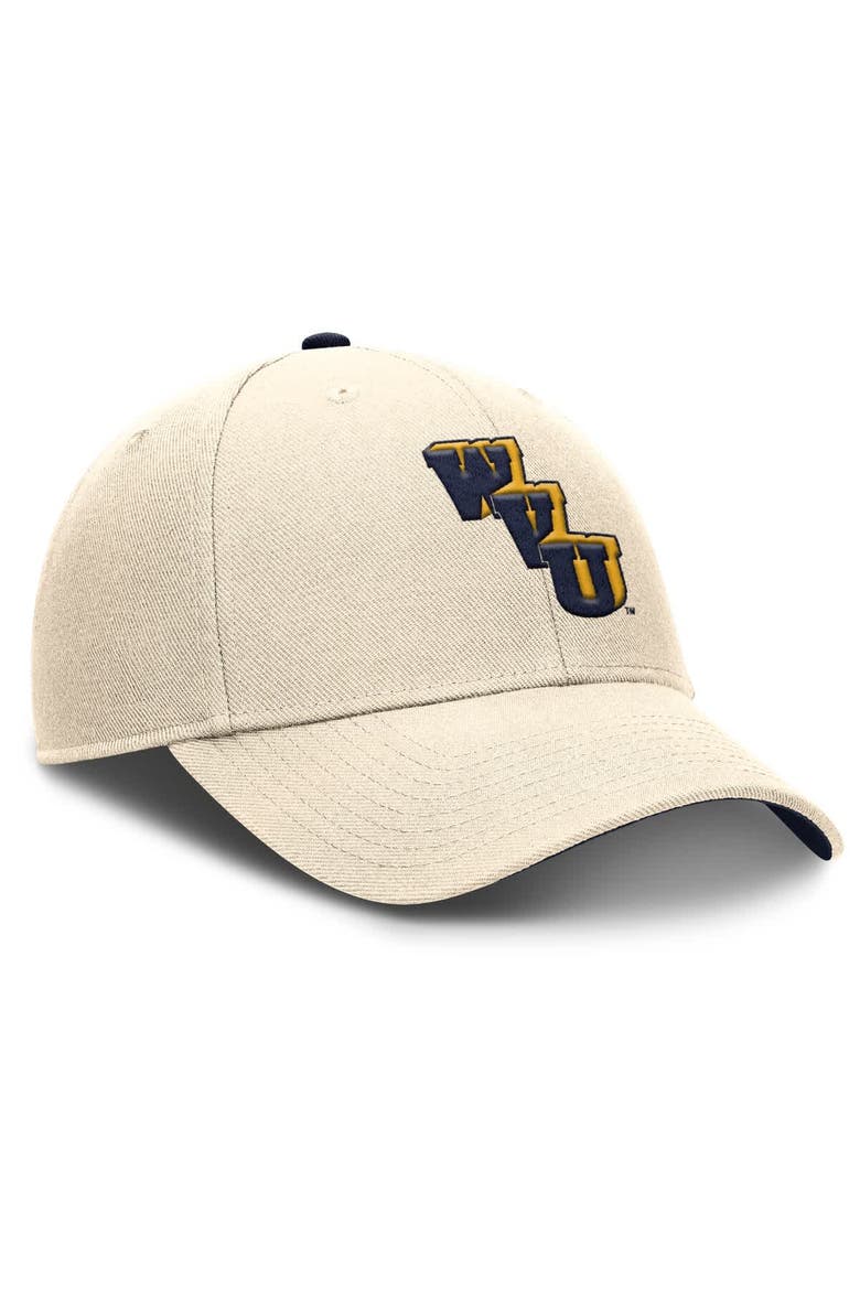 Men's Nike Natural West Virginia Mountaineers Rise Legacy Adjustable Hat, Alternate, color, Natural