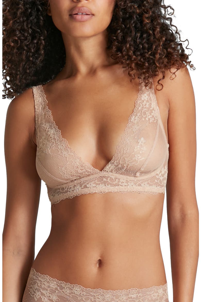 Double Take Lace Bralette, Main, color, BEIGE