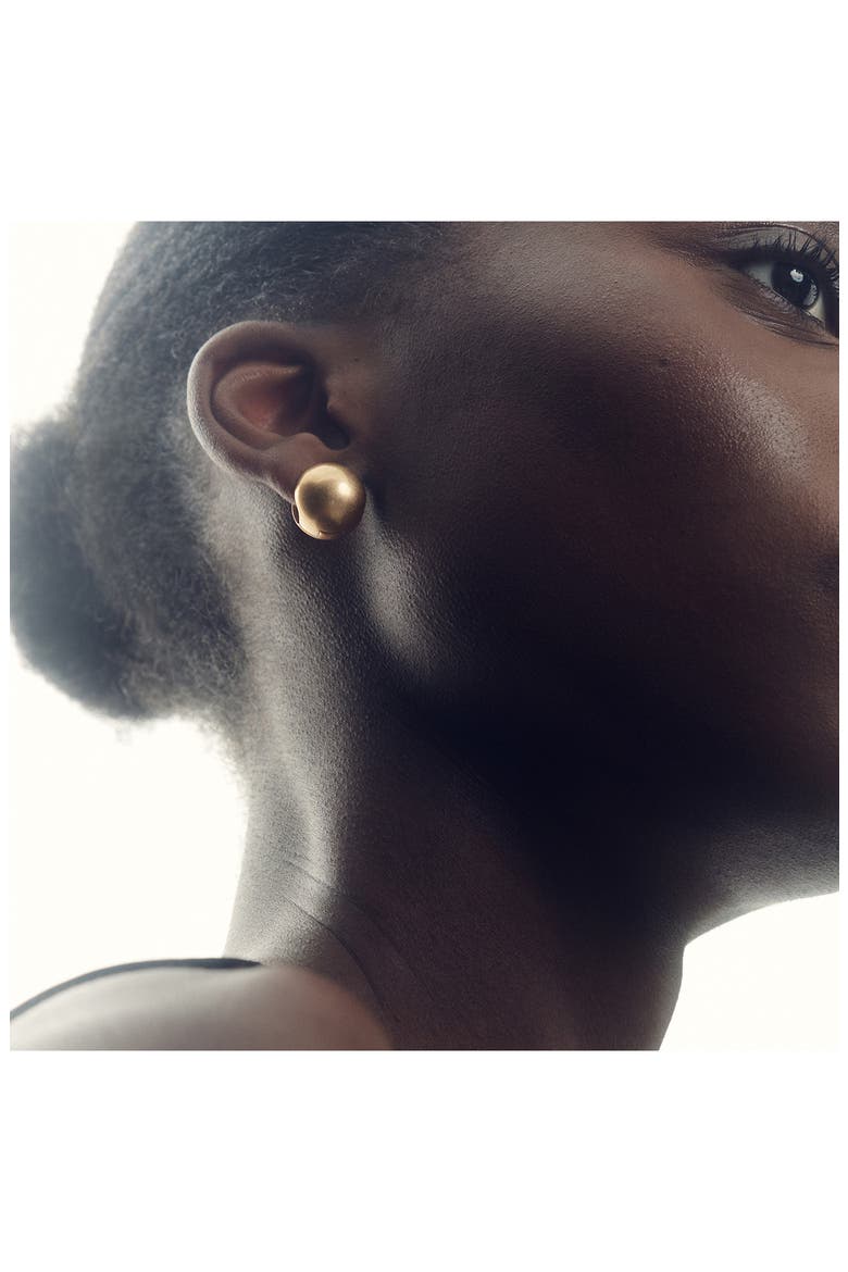 Pollie Polished Ball Huggie Hoop Earrings, Alternate, color, GOLD TONE