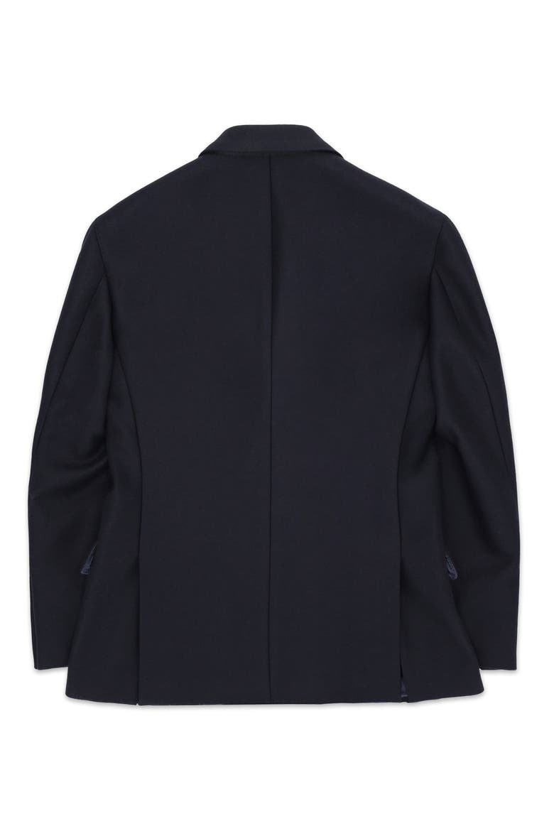 Double Breasted Wool Blazer, Alternate, color, Blue