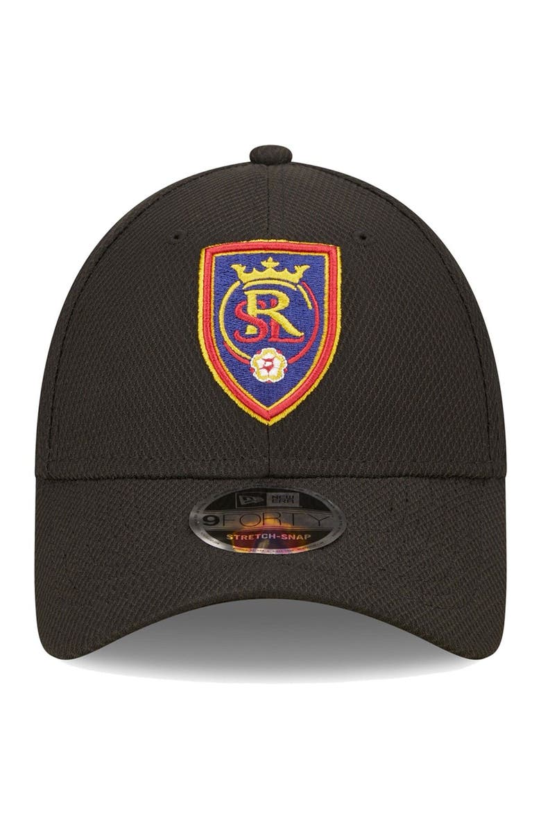 New Era Men's New Era Black Real Salt Lake Basic 9FORTY Mesh Snapback Hat, Alternate, color, 