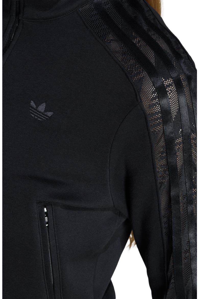 Firebird Lace Track Jacket, Alternate, color, BLACK