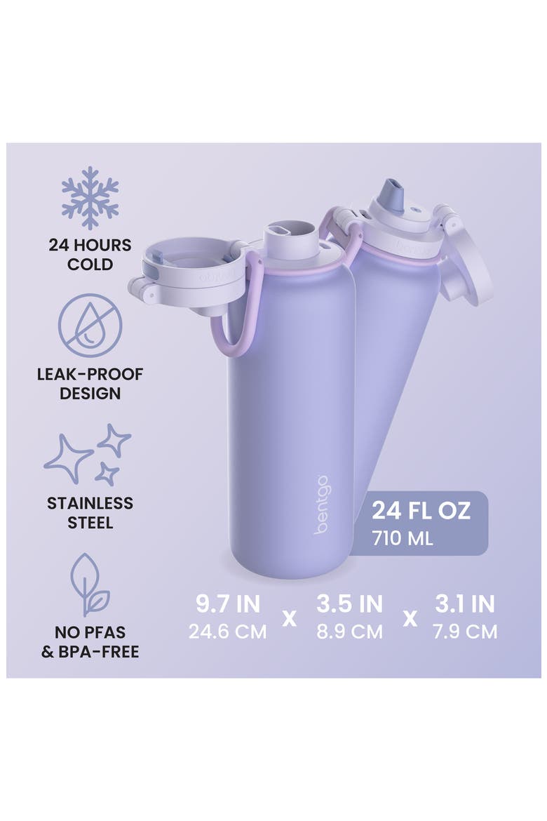 Flip 24 oz. Insulated Water Bottle, Alternate, color, LILAC CLOUD
