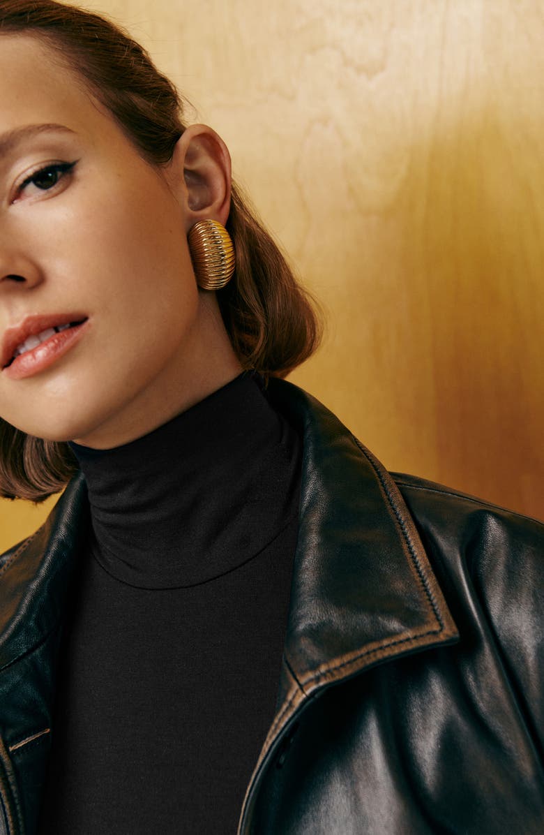 Reformation Cordelia Turtleneck Knit Bodysuit, Alternate, color,