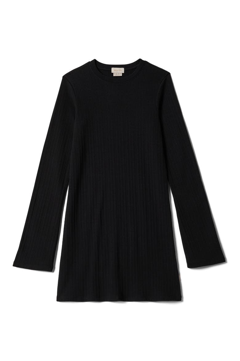 Dolly Long Sleeve Cotton Knit Dress, Alternate, color, BLACK