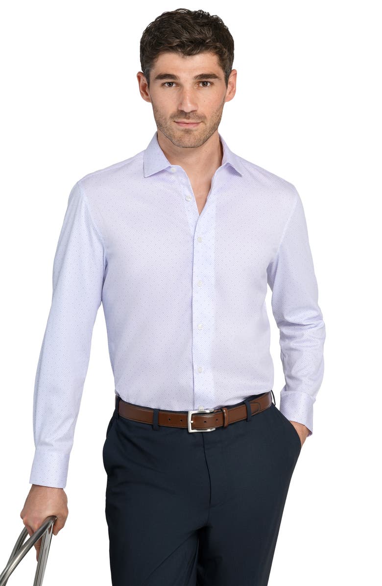 W.R.K Reworked Slim Fit Cotton Dress Shirt, Alternate, color, White/ Purple