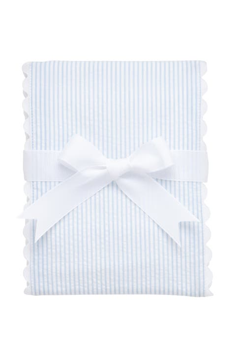 Seersucker Stripe Fancy Fabric Burp Cloth