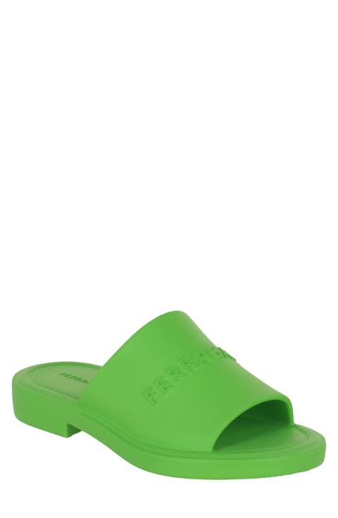 Giuneva Logo Embossed Slide Sandal