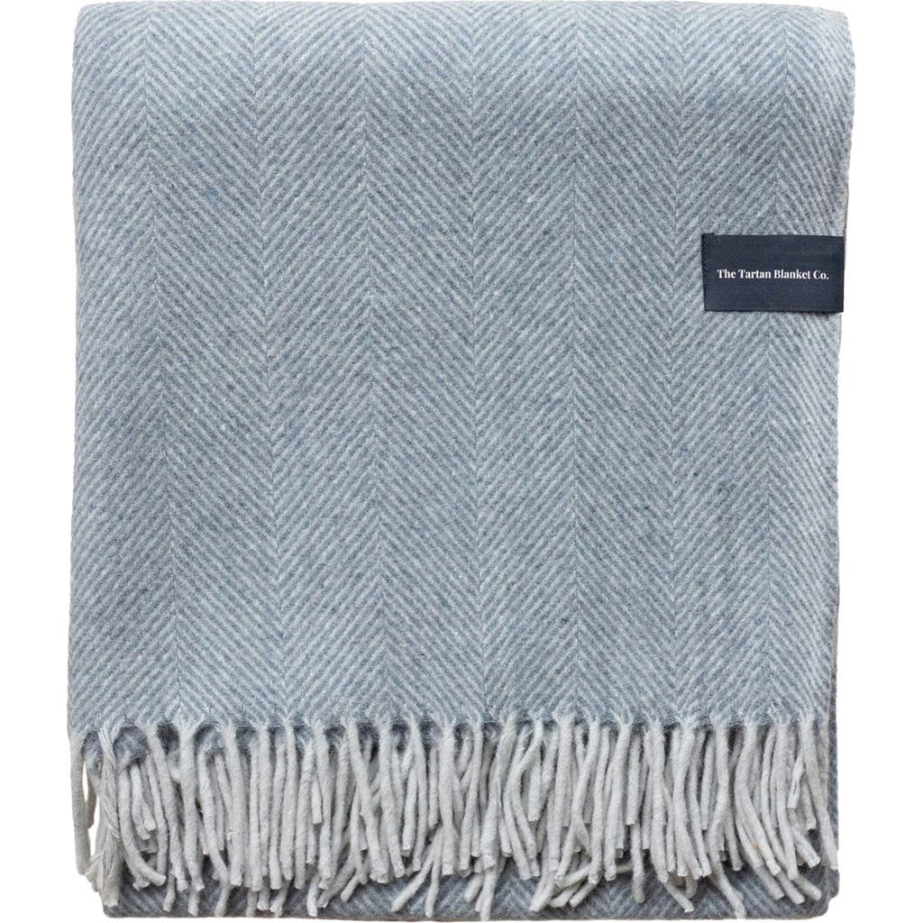 Tbco Recycled Wool Blend Throw Blanket In Grey