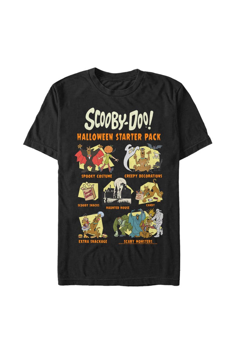 Men's Scooby Doo Halloween Starter Pack  Graphic T-Shirt, Main, color, Black