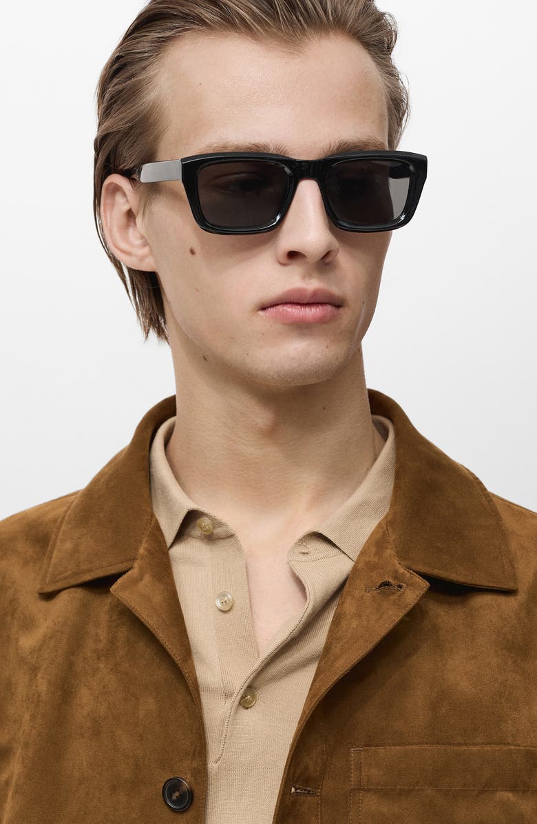 MANGO Faux Suede Overshirt, Alternate, color, 