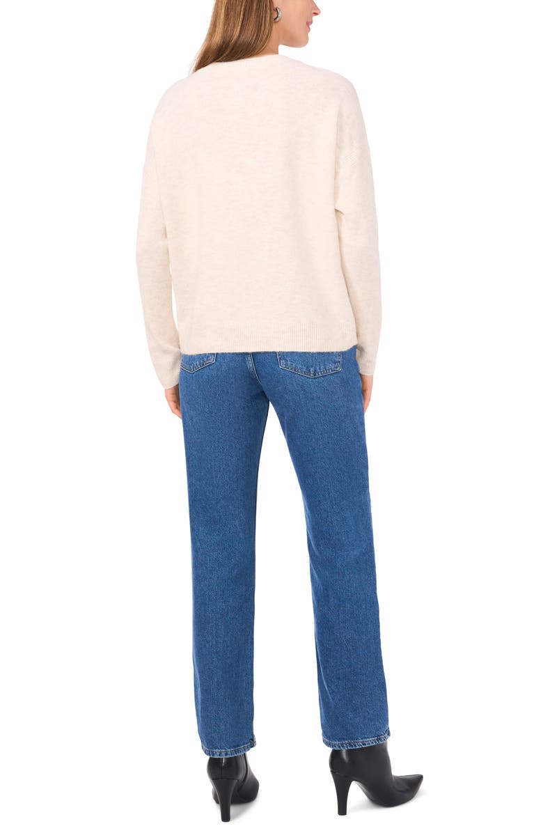 Vince Camuto Cropped Crewneck Sweater, Alternate, color, Malted