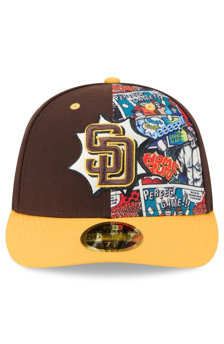 New Era Men's New Era Brown/Gold San Diego Padres 2025 MLB Diamond Hero Edition Low Profile 59FIFTY Fitted Hat, Alternate, color, 
