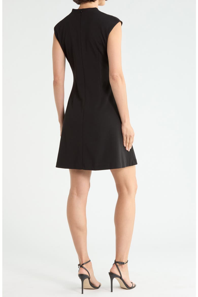 Cap Sleeve Fit & Flare Dress, Alternate, color, BLACK