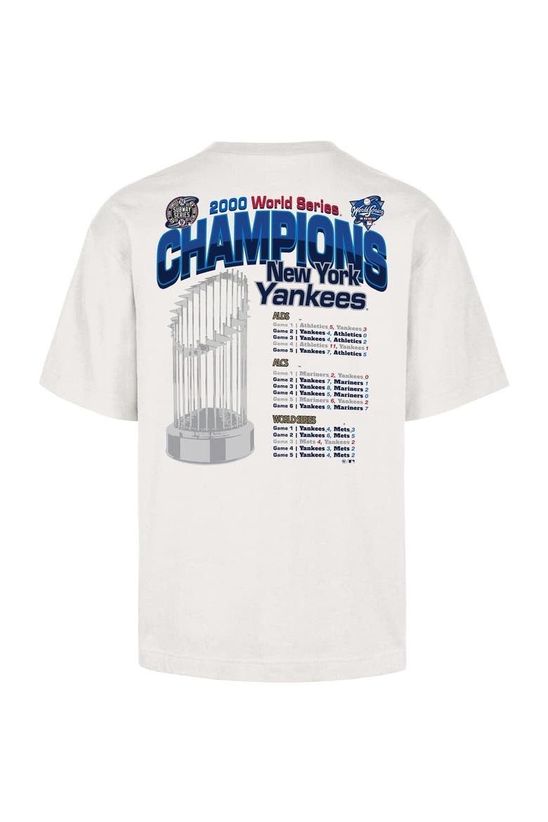 Men's '47 Cream New York Yankees 2000 World Series Champions Showcase MVP Foundation T-Shirt, Alternate, color, Cream