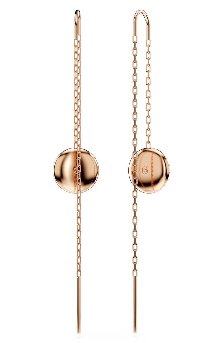 Swarovski Sublima Threader Earrings, Alternate, color, Rose Gold
