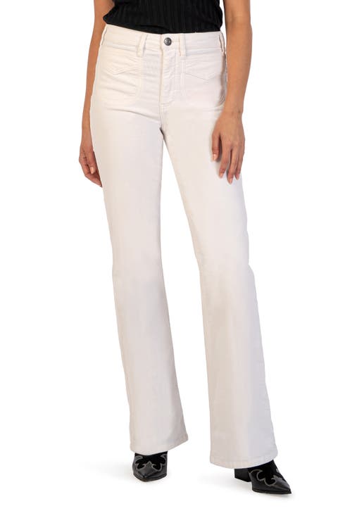 Ana Patch Pocket High Waist Flare Corduroy Pants
