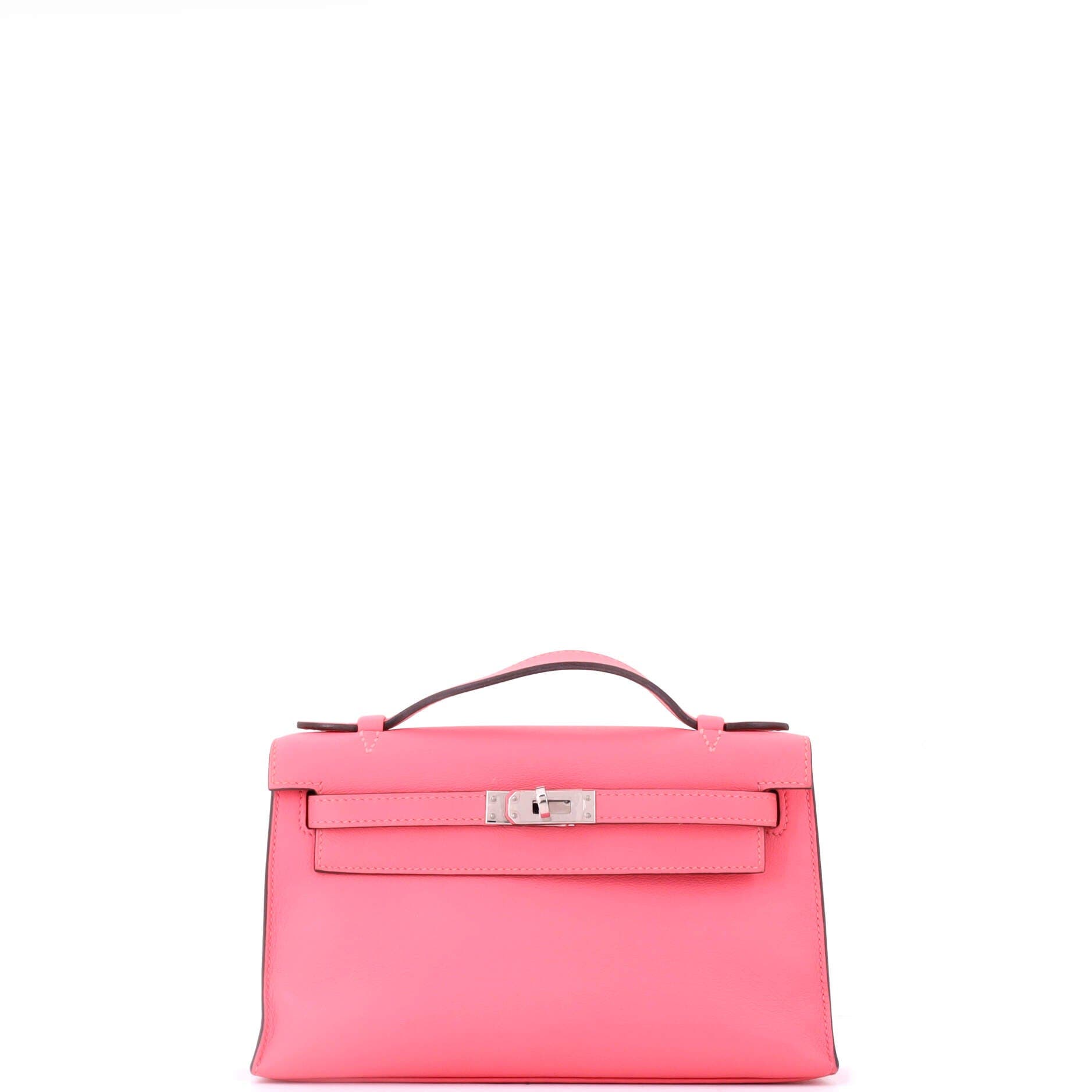 Pre-Owned Hermes Kelly Pochette Swift, Main, color, Rose Azalee