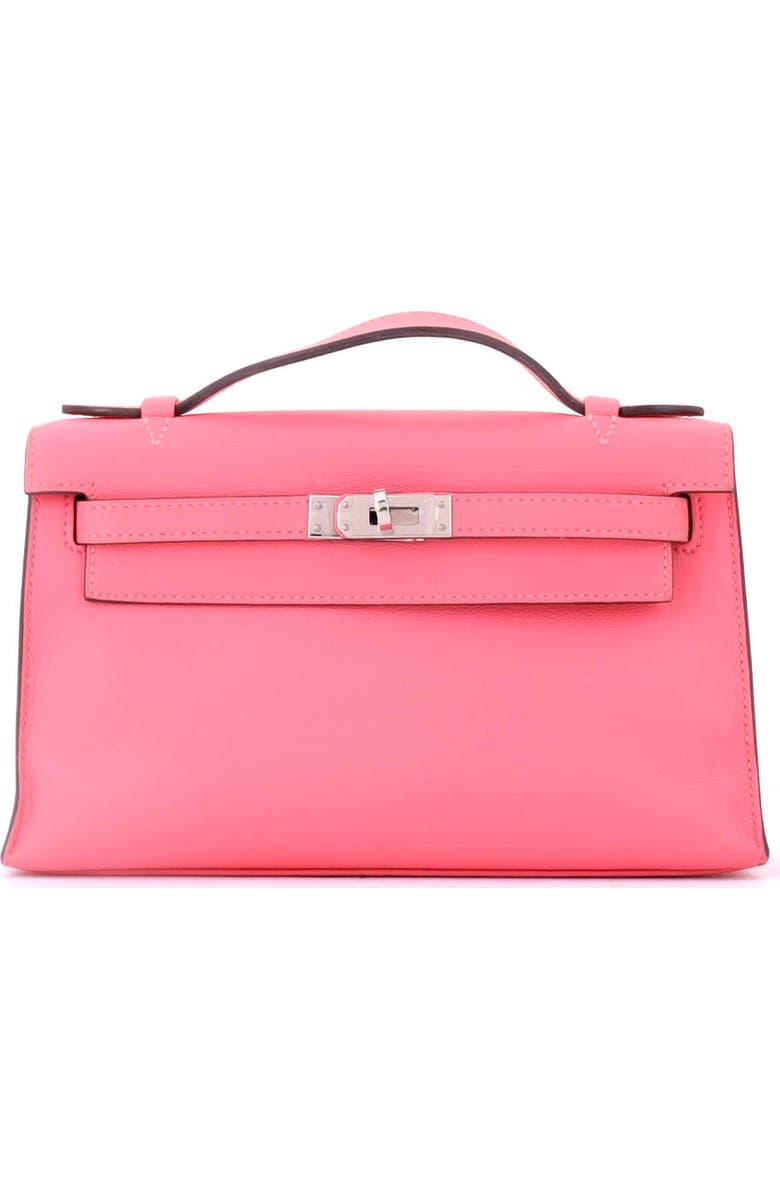 Pre-Owned Hermes Kelly Pochette Swift, Main, color, Rose Azalee