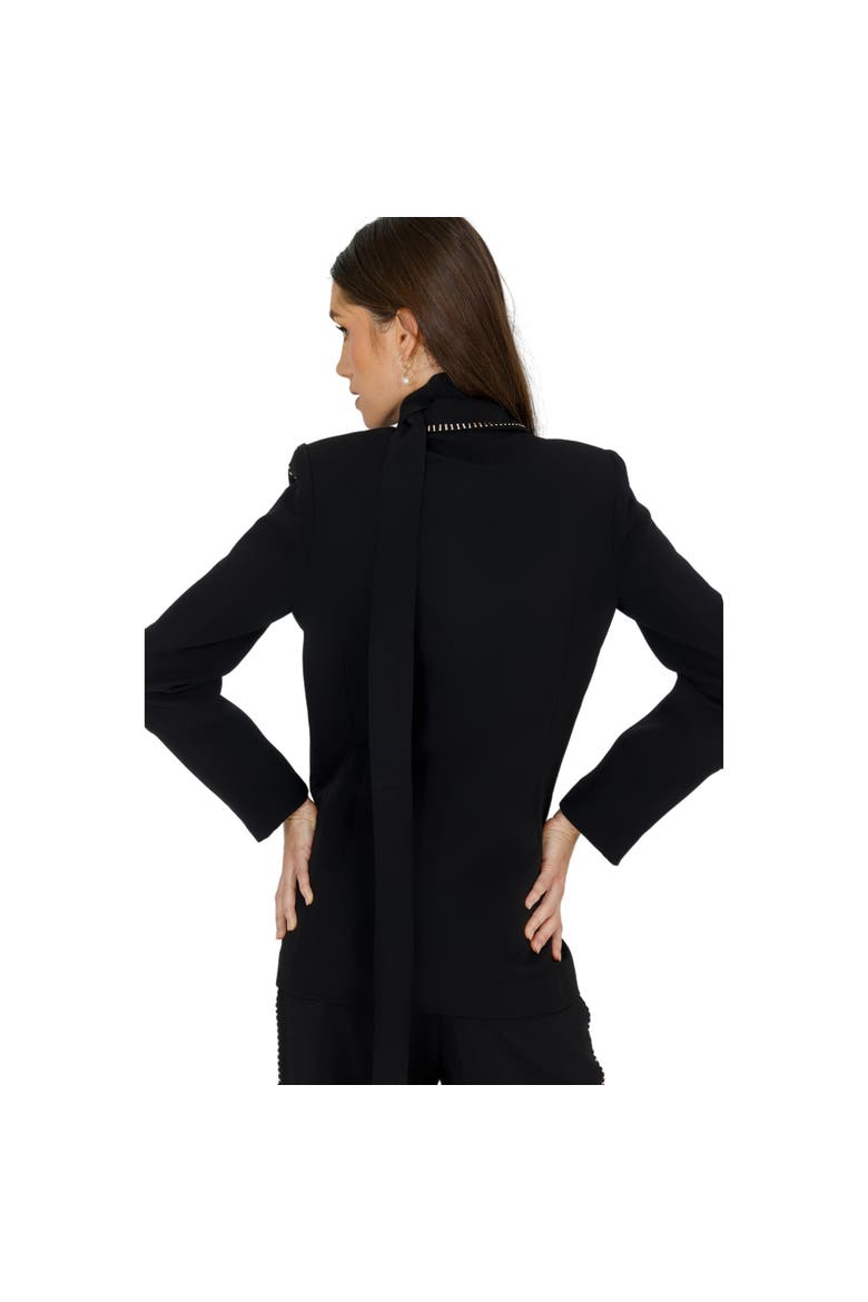 Pamela Blazer with Belt, Alternate, color, BLACK