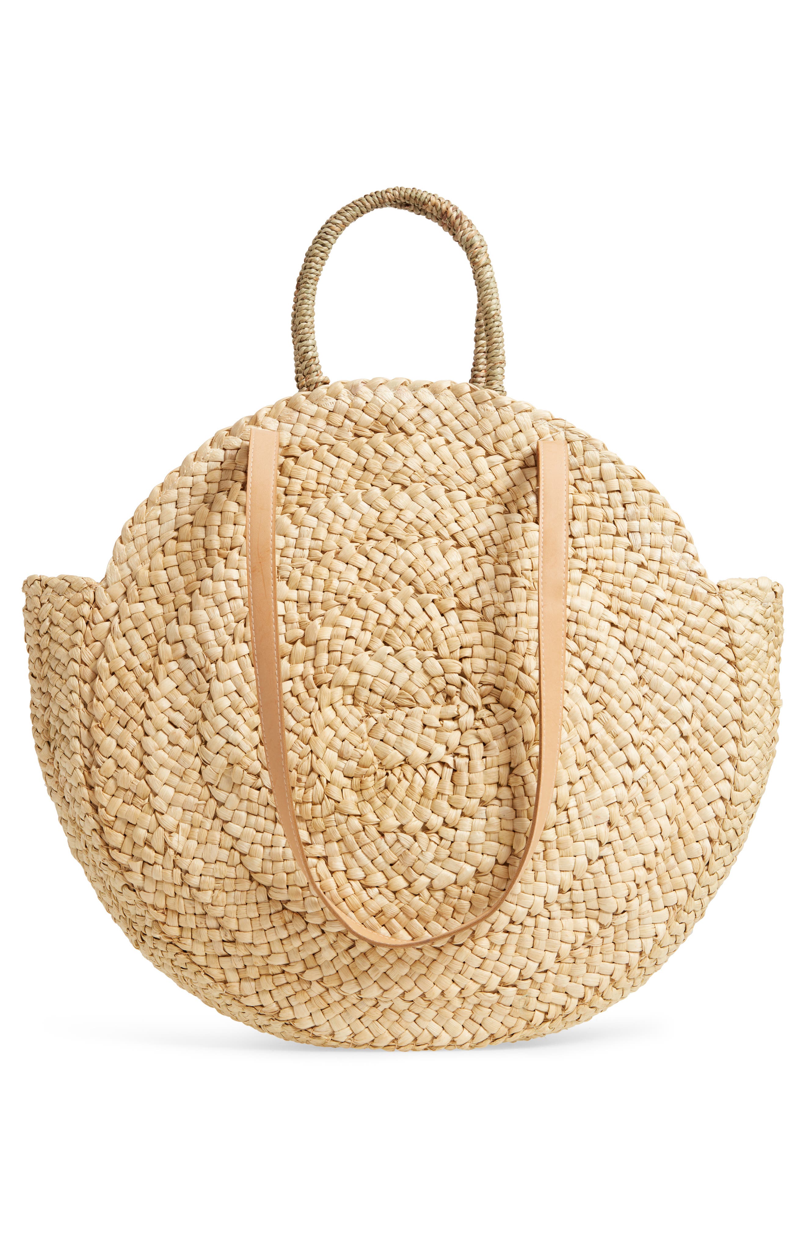 Circle Straw Tote, Alternate, color, NATURAL