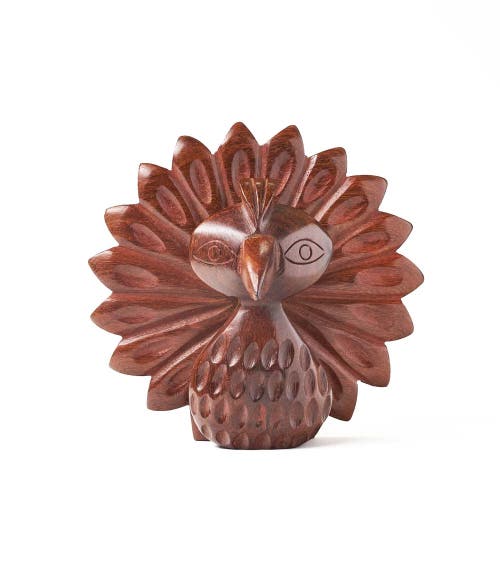 Matr Boomie Peacock Glasses Holder Stand In Brown