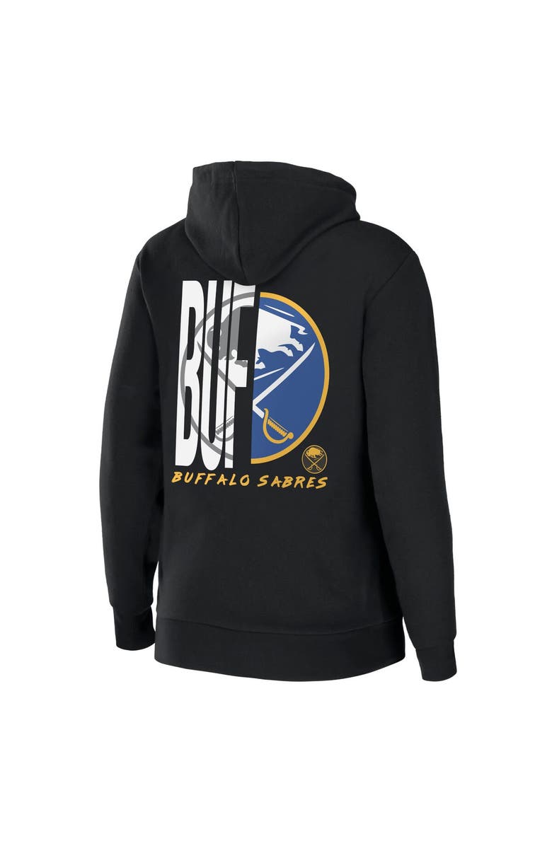 WEAR by Erin Andrews Women's WEAR by Erin Andrews Black Buffalo Sabres Sponge Fleece Full-Zip Hoodie, Alternate, color, Black