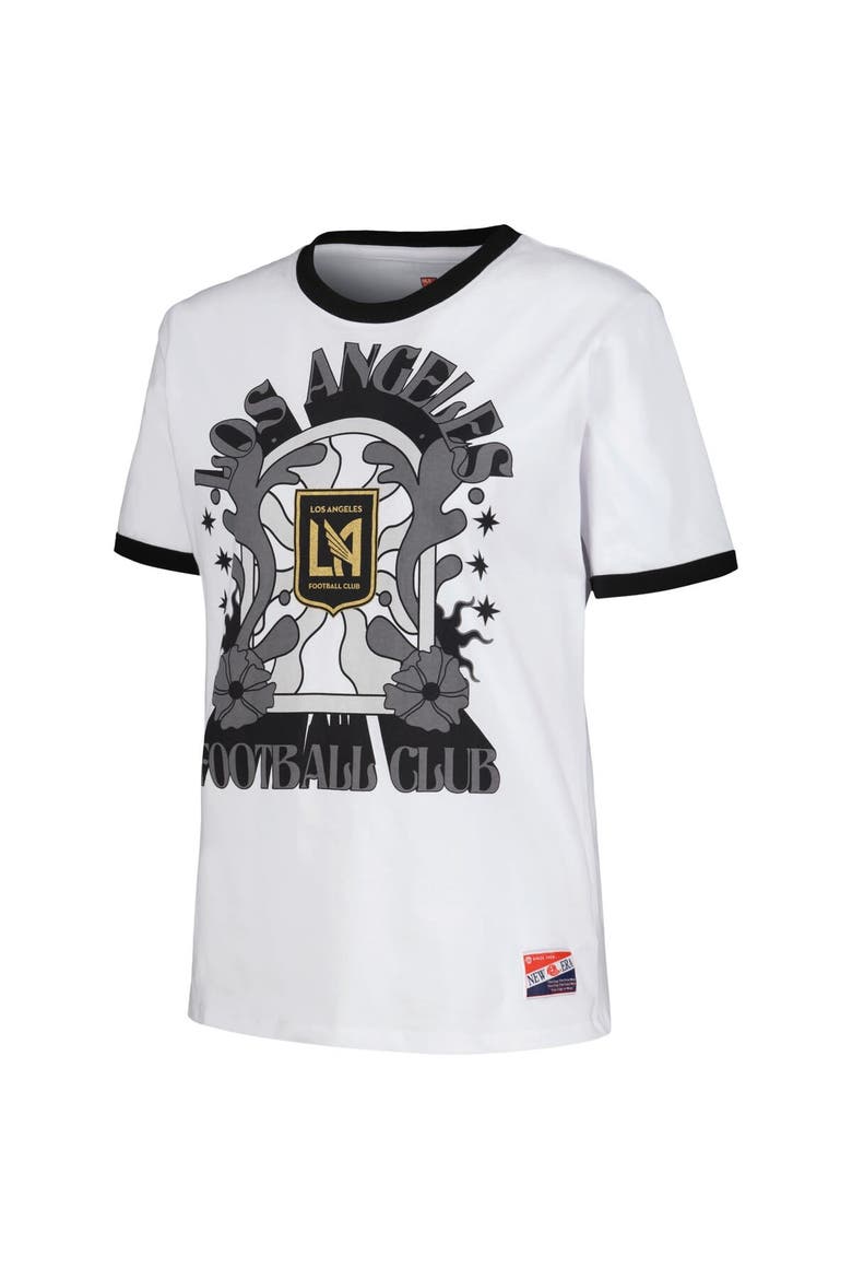 Women's 5th & Ocean by New Era White LAFC Throwback Ringer T-Shirt, Alternate, color, White