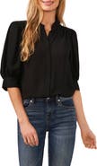 CeCe Puff Sleeve Button-Up Shirt
