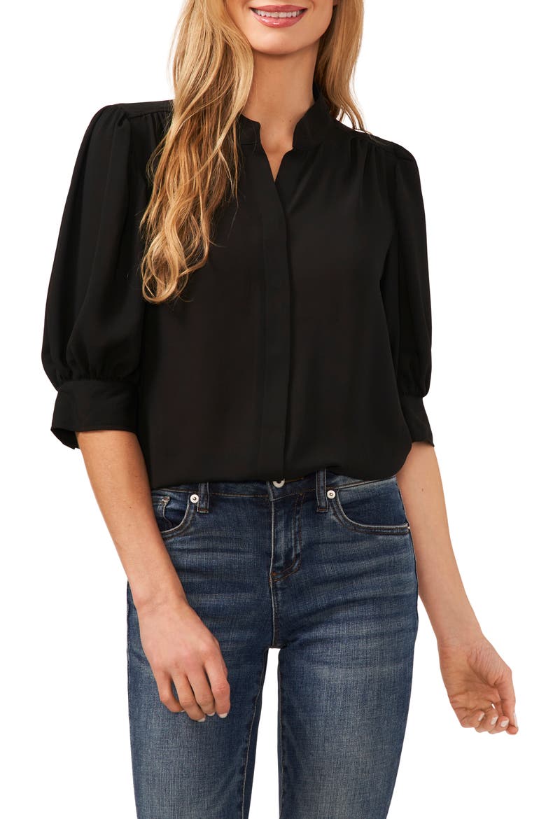 Puff Sleeve Button-Up Shirt video